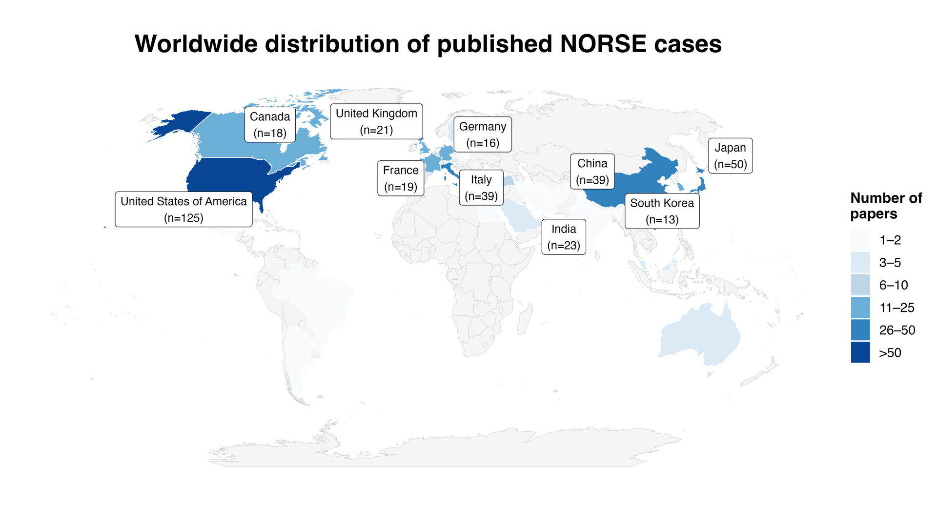 Global research coverage map